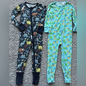 Little Sleepies Dinosaur footies-Posh Peanut Dino footie